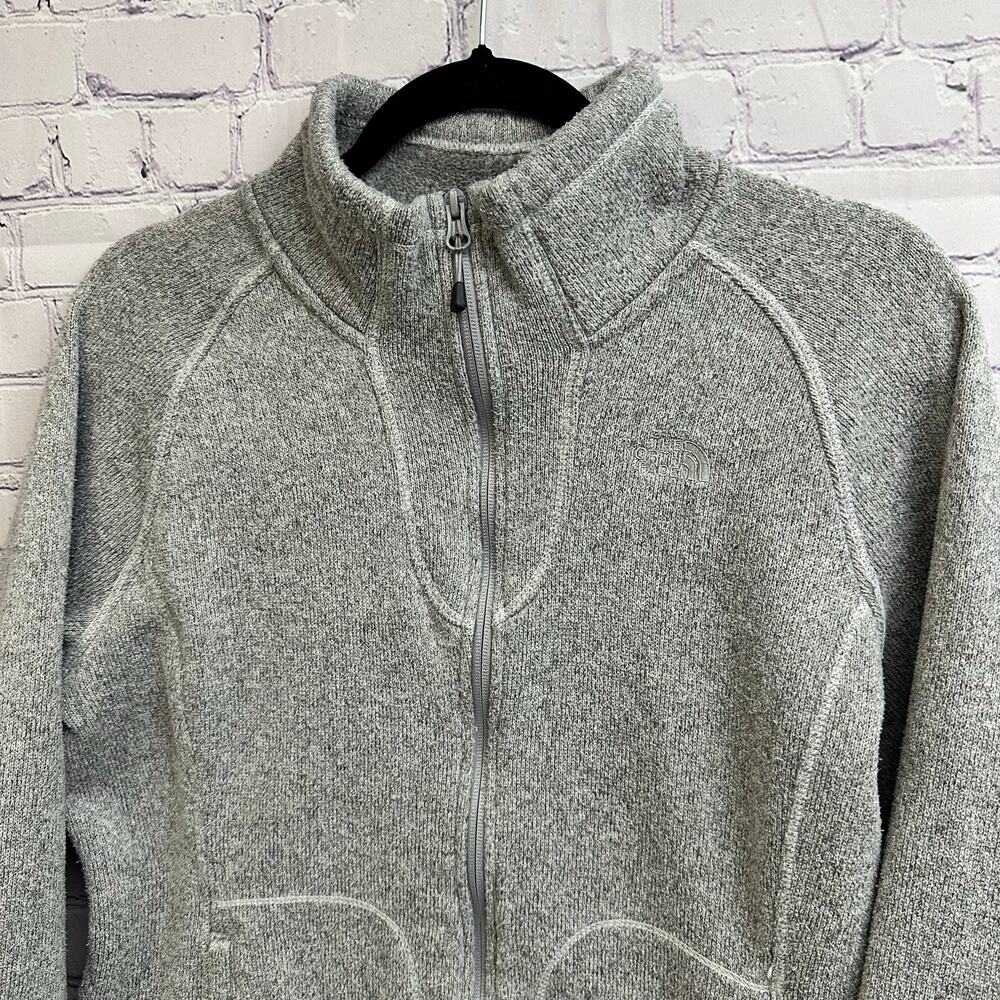The North Face Women's Gray Full Zip Fleece Jacket Size Medium - Picture 2 of 8